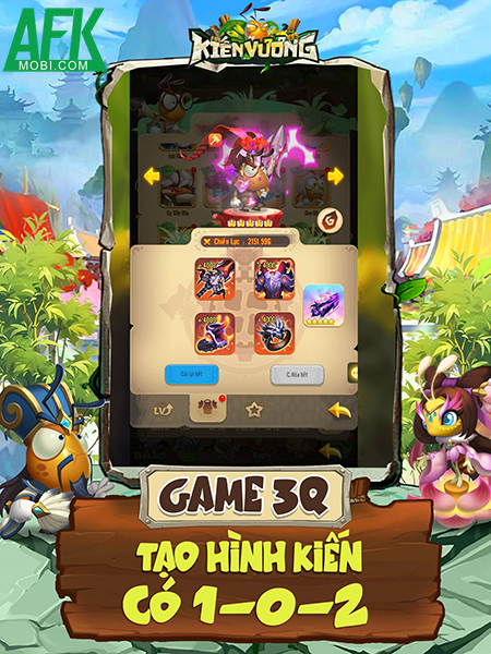 Game idle chiến thuật thẻ tướng Kiến Vương 3Q Mobile về Việt Nam 2