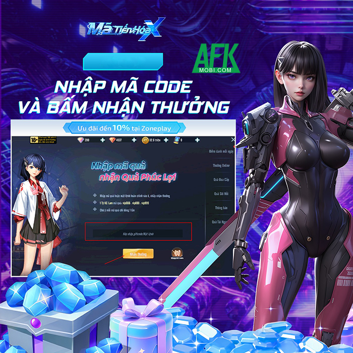 Tổng hợp gift code game Mã Tiến Hóa X mới nhất  Afkmobi-giftcodematienhoax-1