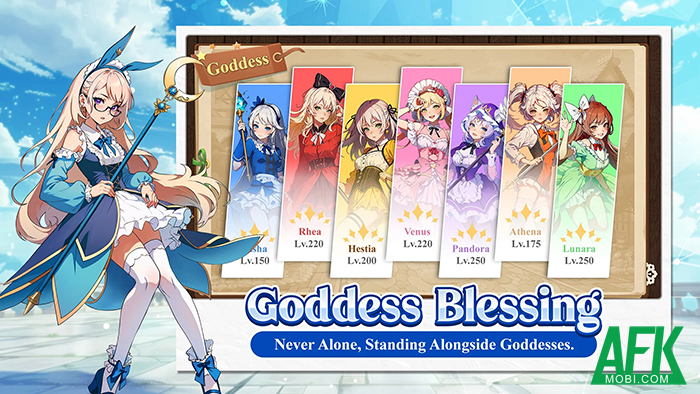 Cùng các nữ thần bắt đầu một cuộc phiêu lưu thú vị trong Goddess Paradise: New Chapter Afkmobi-goddessparadise-1