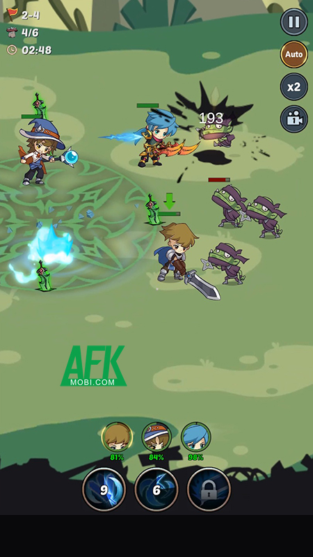 Điều khiển đội anh hùng đối mặt với nhiều kẻ thù khác nhau trong Legend hero: Idle RPG Games 0