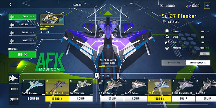 Điều khiển chiến cơ tham gia vào các trận không chiến trong Sky Combat 2: Air Combat PvP 3