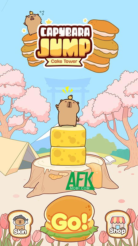 Capybara Jump Cake Tower