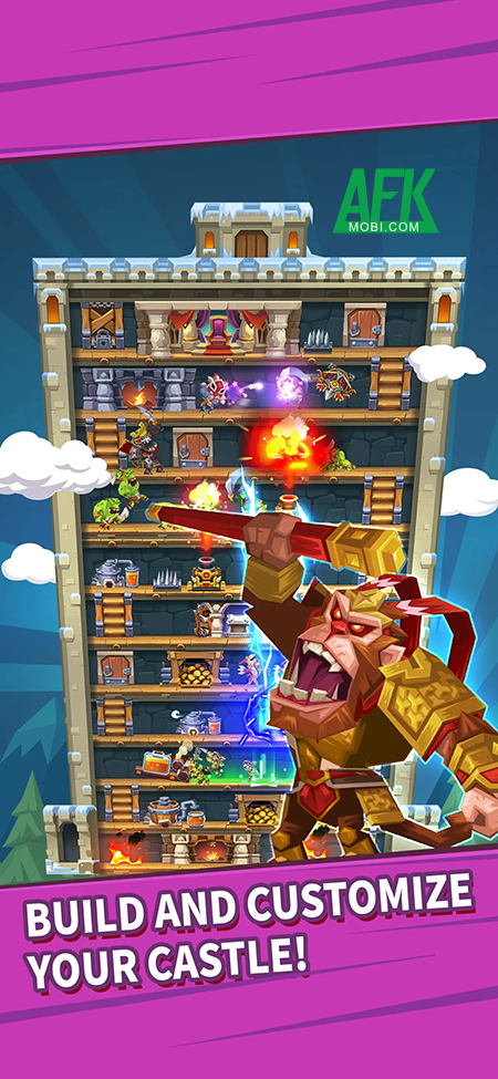 Thiết kế lâu đài quái vật của chính bạn trong game chiến thuật Monster Castle Afkmobi-monstercastle-1