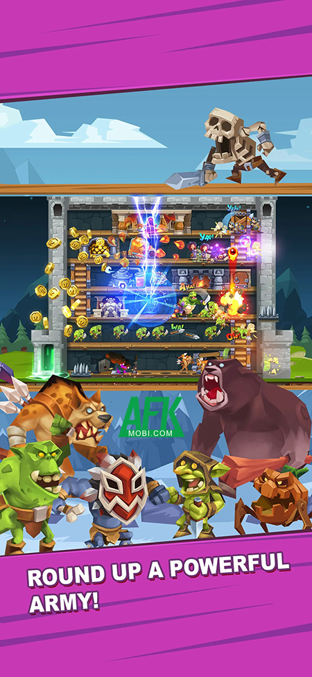 Thiết kế lâu đài quái vật của chính bạn trong game chiến thuật Monster Castle Afkmobi-monstercastle-2