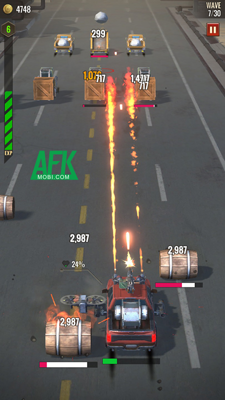 Wild on Wheels game shooting bắn ruồi phong cách roguelike lấy chủ đề xe cộ Afkmobi-WildonWheels-2