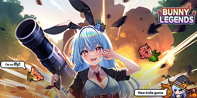 Cùng cô nàng thỏ chiến đấu với quái vật trong Bunny Legends: Pixel Idle Game