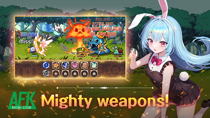 game - Cùng cô nàng thỏ chiến đấu với quái vật trong Bunny Legends: Pixel Idle Game Afkmobi-bunnylegends-3