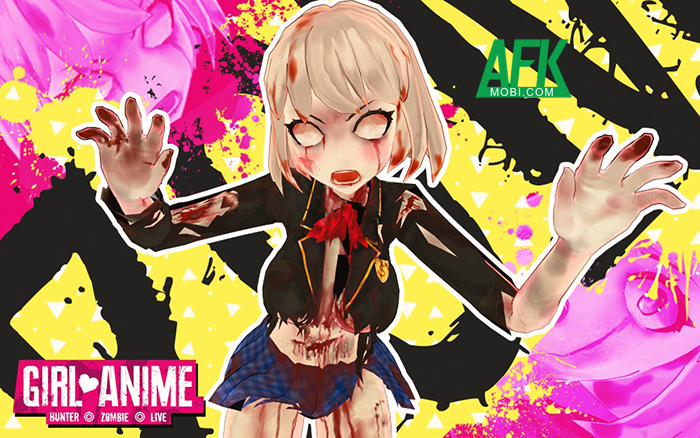 Nhập vai nữ sinh trung học và bắt đầu săn zombie với game Girl Anime Hunter Zombie Live 0