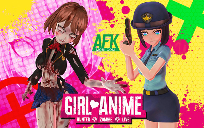 Nhập vai nữ sinh trung học và bắt đầu săn zombie với game Girl Anime Hunter Zombie Live 2