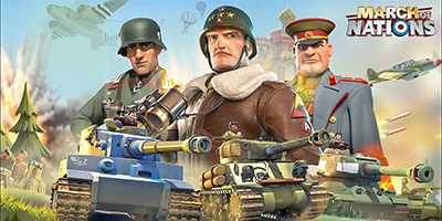 March of Nations game mô phỏng chiếc lược sở hữu phong cách đồ họa hoạt hình