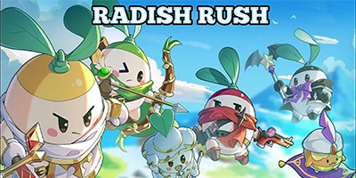 Bắt đầu hành trình phát triển chiến binh củ cải trắng trong game Radish Rush