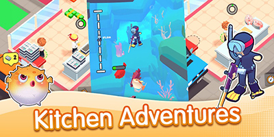 Chef Kitchen Adventure cho người chơi tự đánh bắt cá và quản lý nhà hàng hải sản của mình