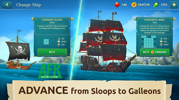 Trở thành thuyền trưởng của một con tàu cướp biển trong game Pirate Ships: Build and Fight 1