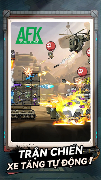 Tank Pack Attack mời bạn phát triển chiếc xe tăng của mình để càn quét các đợt kẻ thù 1