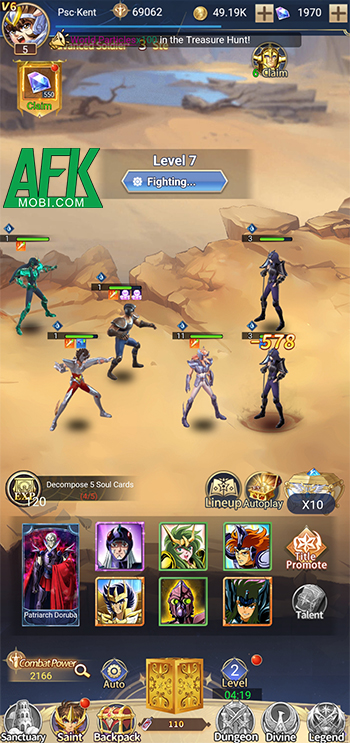 Golden Fighters: Legends game mở rương kết hợp đấu tướng idle lấy chủ đề Saint Seiya 1