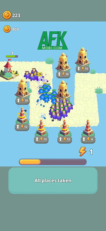 Chống lại các đợt quái vật chất nhầy trong game phòng thủ Blob Attack: Tower Defense 2