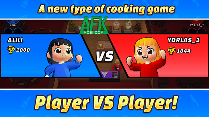 So tài phục vụ món ăn với người chơi khác trong game PvP Cooking Rivals 0