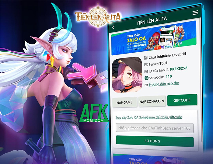 Tổng hợp gift code game Tiến Lên Alita mới nhất trong tháng 0