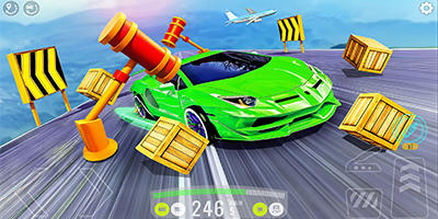 Mega Ramp Car – Jumping Test game mô phỏng lái xe vượt chướng ngại vật