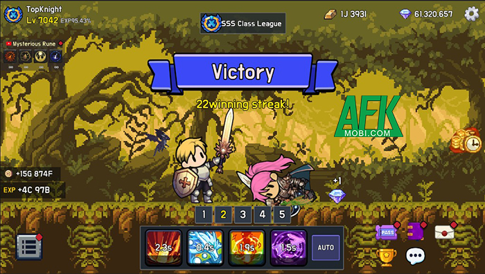 Phát triển hiệp sĩ của bạn trở thành kẻ mạnh nhất trong game Strongest Knight: Idle PVP 2