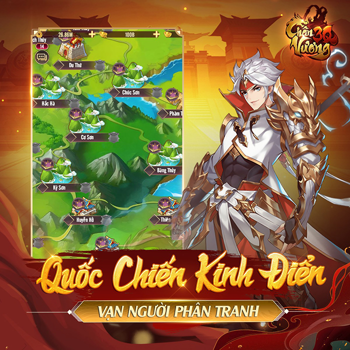 Chân Vương 3Q siêu phẩm game nhập vai đấu tướng cập bến làng game Việt 1