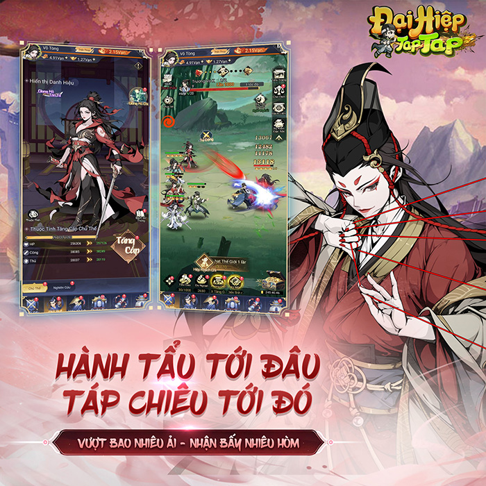 Vào game Đại Hiệp Tap Tap nâng chén thỏa thích, nhận ngay hiệp khách bá đạo! 1