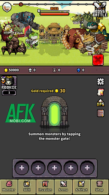 Triệu hồi những con quái vật để phá hủy những lâu đài trong Monster Summoner - Idle RPG 0