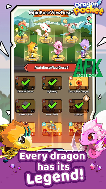 Dragon Pocket game idle mời người chơi tập hợp một đội hình Rồng ngộ nghĩnh 1