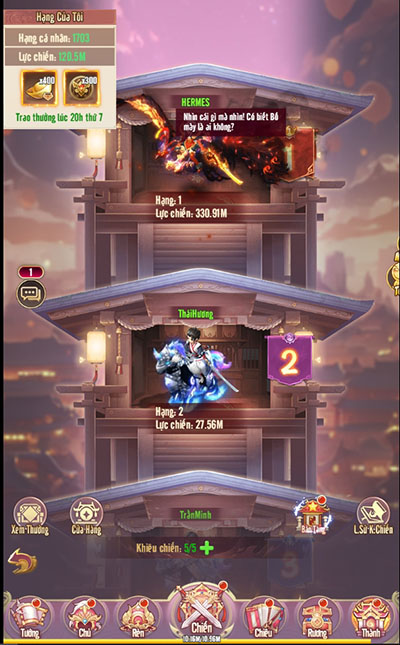 Điểm mặt 4 đấu trường xếp hạng đỉnh cao tại game mới Chân Vương 3Q 1