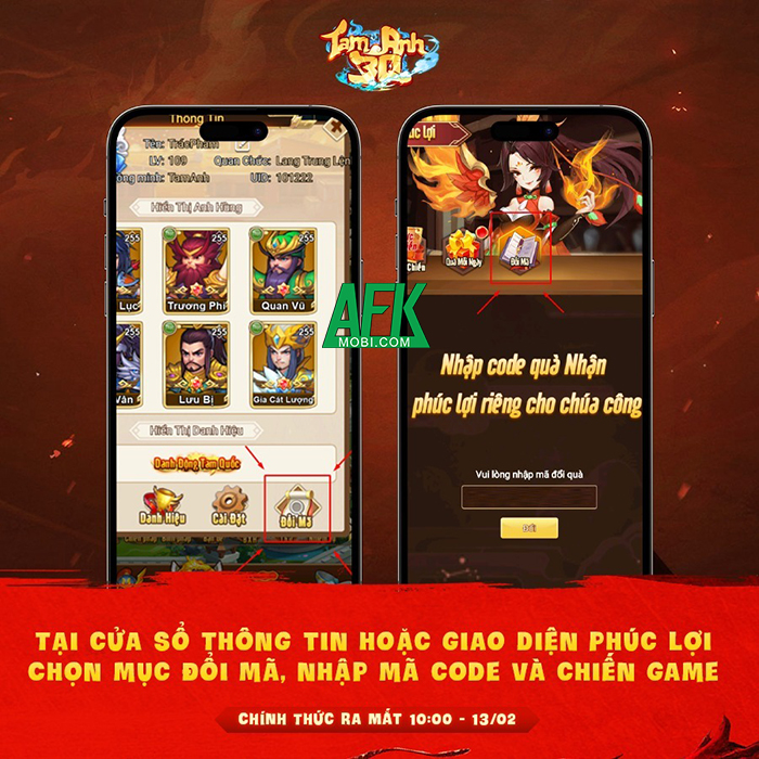 Tổng hợp gift code game Tam Anh 3Q mới nhất trong tháng 0