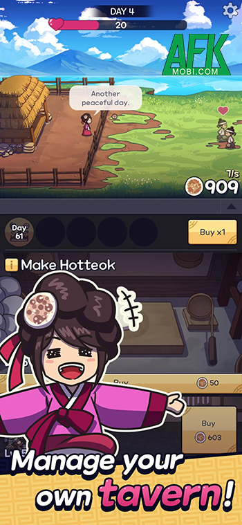 Jumo Clicker! game casual mô phỏng cho bạn được quản lý một quán rượu thời Joseon 1