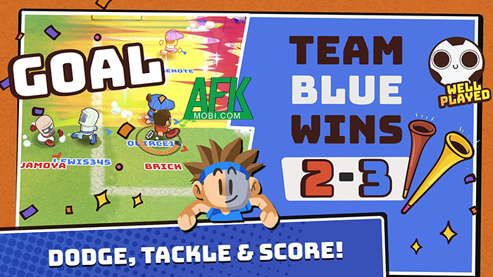 Tham gia vào những trận đấu bóng 3v3 trực tuyến đầy giải trí trong Halfbrick Sports: Football 2