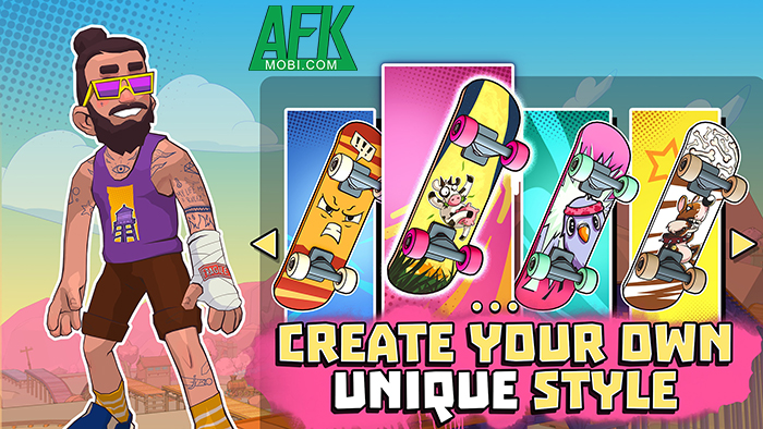 Tham gia vào những cuộc đua trượt ván vượt chướng ngại vật trong game Skate Crew 3