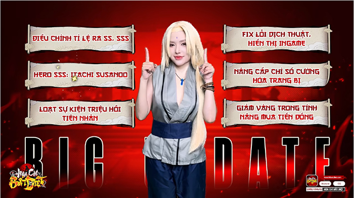 Big Update hoành tráng: Hỏa Chí Bất Diệt công phá tháng 5 với Madara, Sasuke, Thần Khí cực gắt 0