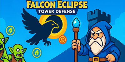 Bảo vệ Giếng Mặt Trăng trước quân đoàn kẻ thù trong game Falcon Eclipse: Tower Defense