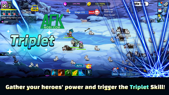 Idle Trio mời game thủ phát triển bộ tam anh hùng của mình một cách nhàn rỗi 1