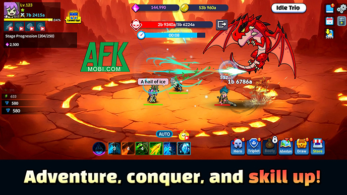 Idle Trio mời game thủ phát triển bộ tam anh hùng của mình một cách nhàn rỗi 2