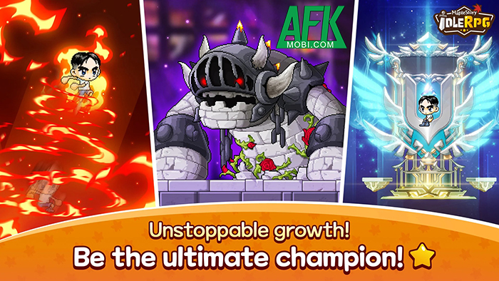 MapleStory: Idle RPG game nhập vai nhàn rỗi mang chất Nấm Lùn Phiêu Lưu cổ điển 1