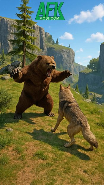Đi săn để phát triển con sói của bạn trong game Wolf Survival: Wild Hunting 2