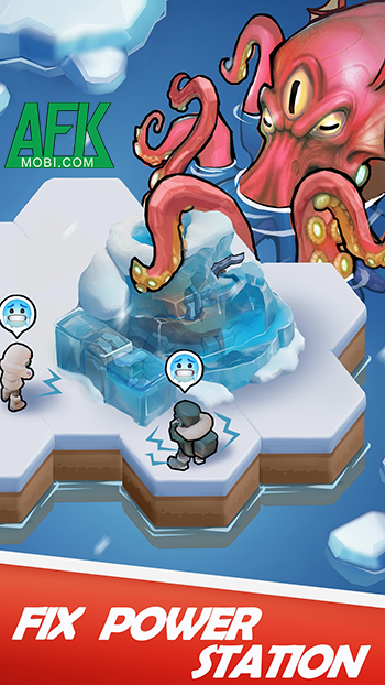 Gầy dựng khu căn cứ trên một hòn đảo giữa đại dương lạnh giá tại game Blue Castaways 1