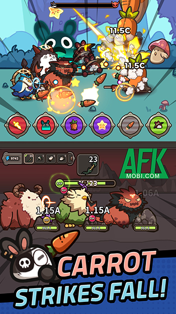 Cùng chú thỏ của bạn chiến đấu tiêu diệt bọn quái vật trong game Bunny Game: Hero Pals 1