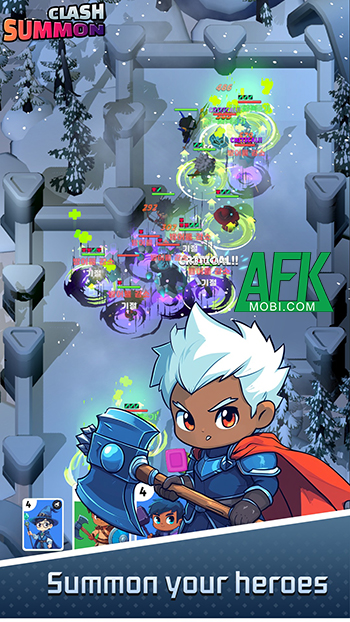 Triệu hồi những anh hùng tí hon chiến đấu với bọn quái vật tại game ClashSummon 0