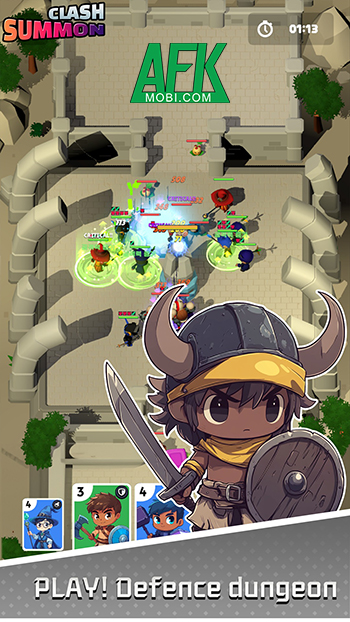Triệu hồi những anh hùng tí hon chiến đấu với bọn quái vật tại game ClashSummon 2
