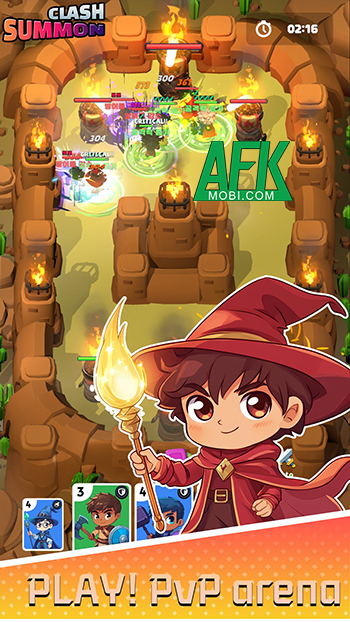 Triệu hồi những anh hùng tí hon chiến đấu với bọn quái vật tại game ClashSummon 3