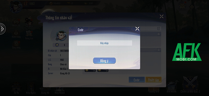 AFKMobi tặng nhiều gift code game Kiếm Ảnh Giang Hồ giá trị 0