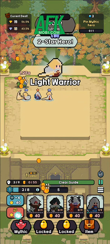 Phòng thủ trước các đợt kẻ thù lẫn quái vật trong game Heroes Crew: Strategy Defense 2
