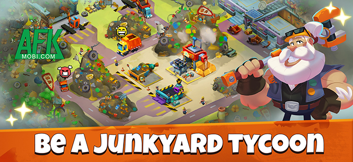 Idle Junkyard Tycoon: Be Rich! cho bạn kinh doanh qua việc quản lý cơ sở tái chế phế liệu 0