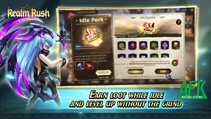 Realm Rush - Brave the Chaos game chiến thuật đấu tướng theo hơi hướng cờ tự động 3