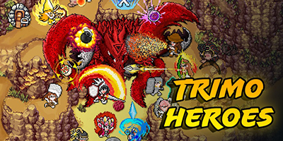 Triệu hồi các anh hùng chiến đấu tiêu diệt thế lực bí ẩn trong game Trimo Heroes: Pixel Offense