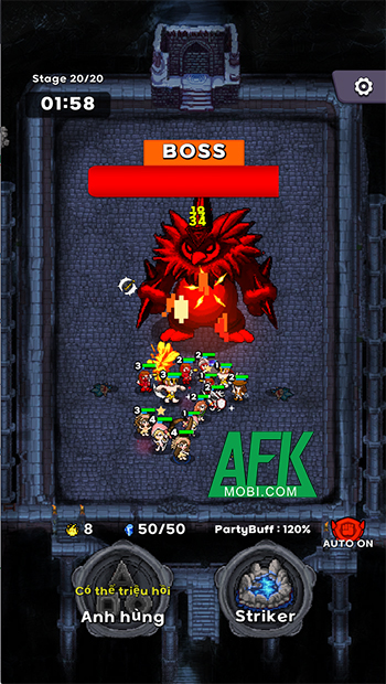 Triệu hồi các anh hùng chiến đấu tiêu diệt thế lực bí ẩn trong game Trimo Heroes: Pixel Offense 3